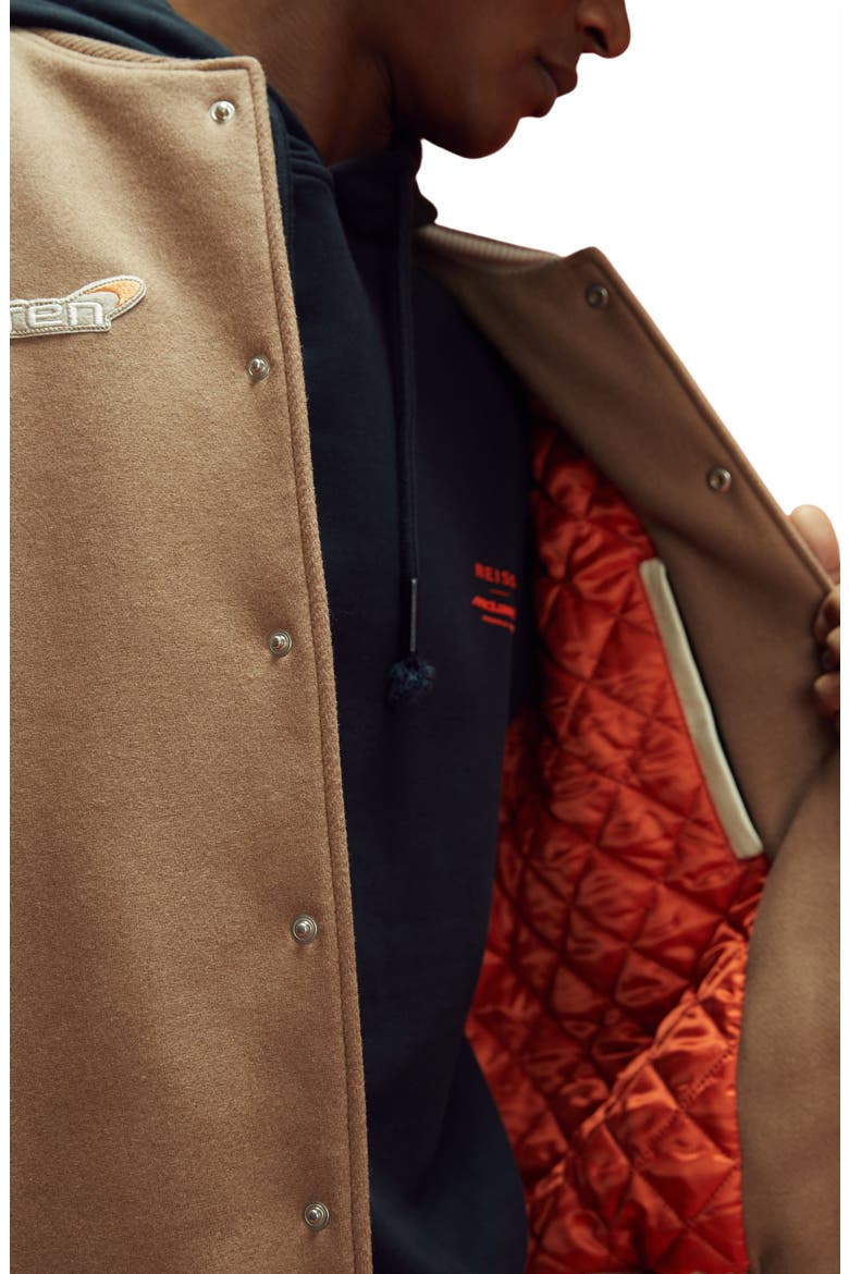 x McLaren Formula 1 Team Collection Wool Blend Bomber Jacket, Alternate, color, CAMEL