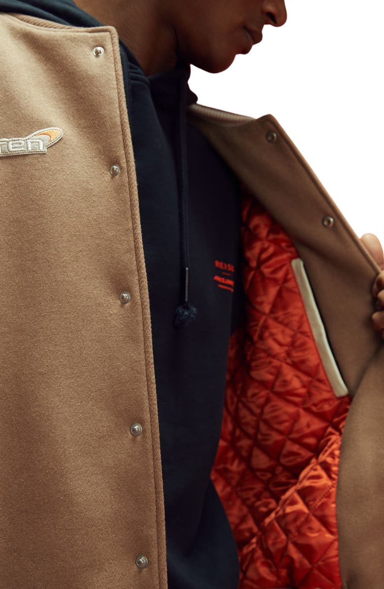 Reiss x McLaren Formula 1 Team Collection Wool Blend Bomber Jacket, Alternate, color, 