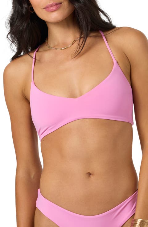 Saltwater Solids Huntington Lace-Up Bikini Top