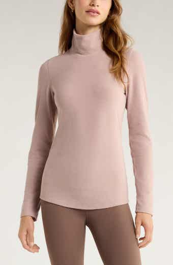 Zella Cozy Rib Mock Neck Top