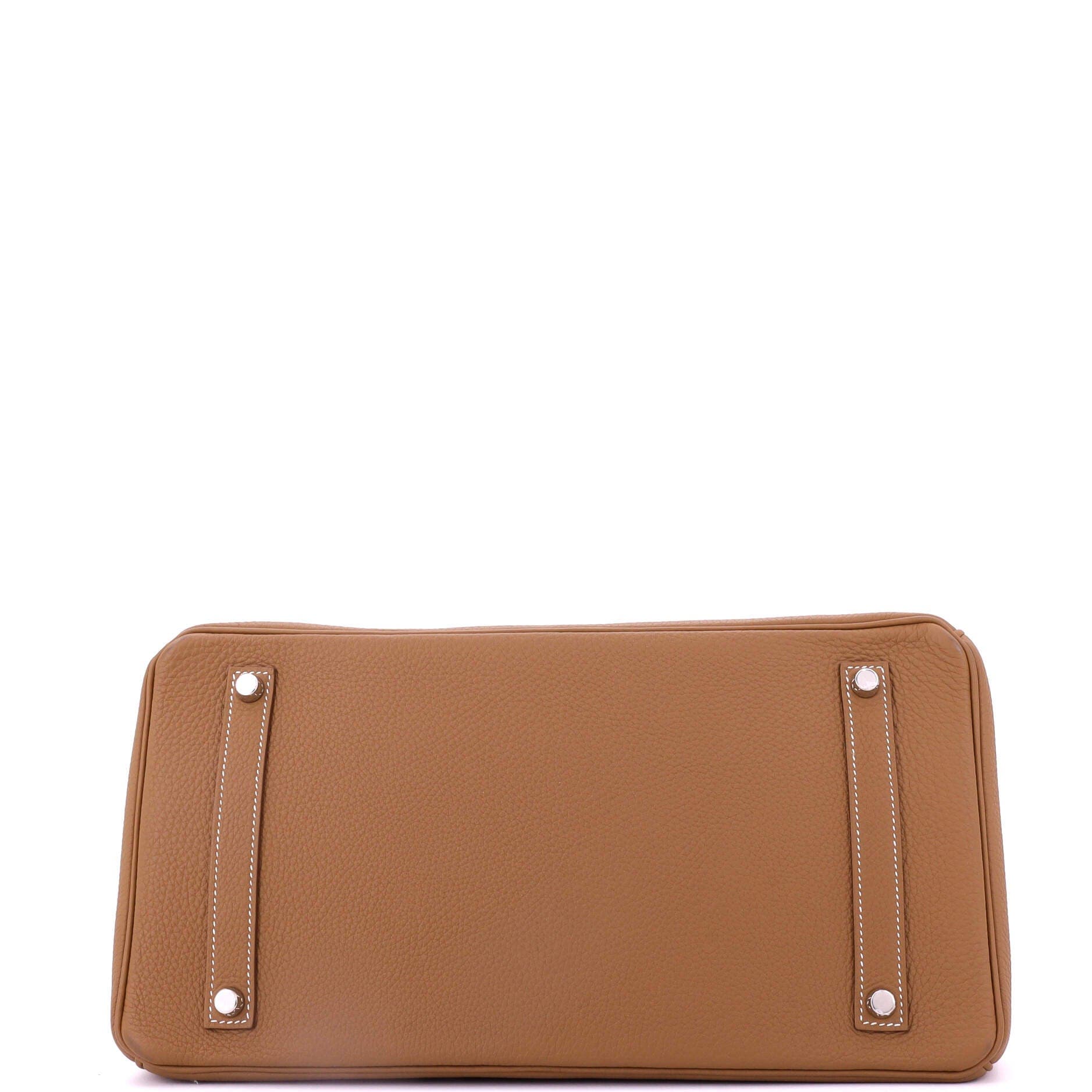 Pre-Owned Hermes Birkin Handbag Brown Togo with Palladium Hardware 35, Alternate, color, 