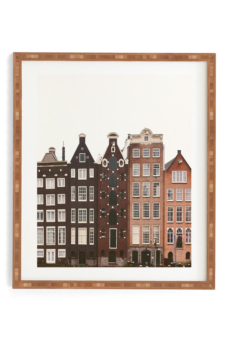 Amsterdam Framed Wall Art, Main, color, BAMBOO FRAME 11X13