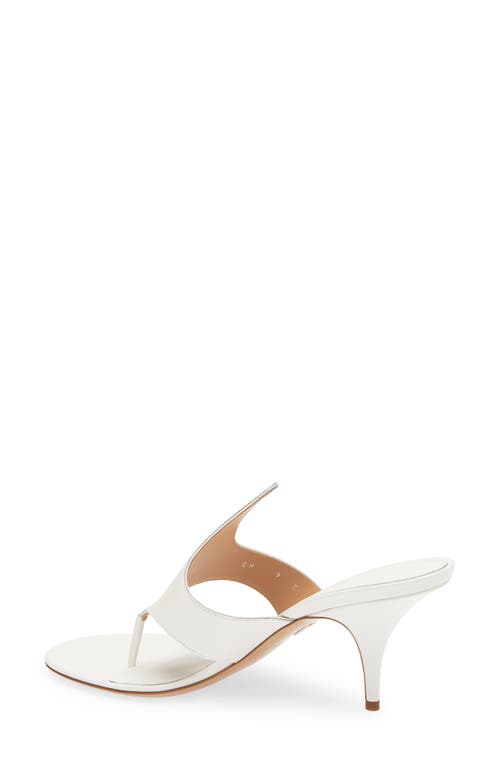 Ferragamo Lyrai Leather Mules In Bianco/biscotto