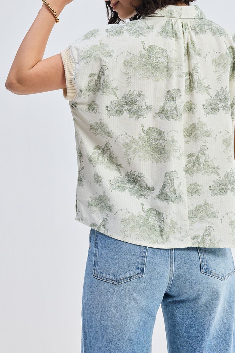 Relaxed-Fit Button-Down Shirt, Alternate, color, Light Green