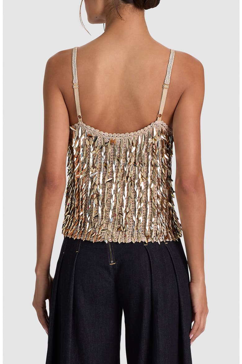 Nicolette Sequin Camisole, Alternate, color, SAND/ GOLD