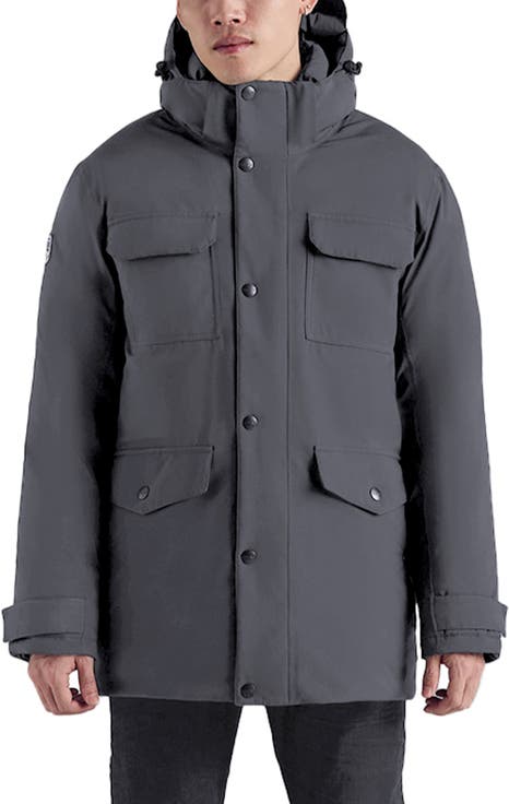 Grei. Hooded Nomad Parka - Midnight Blue Ripple Ripstop