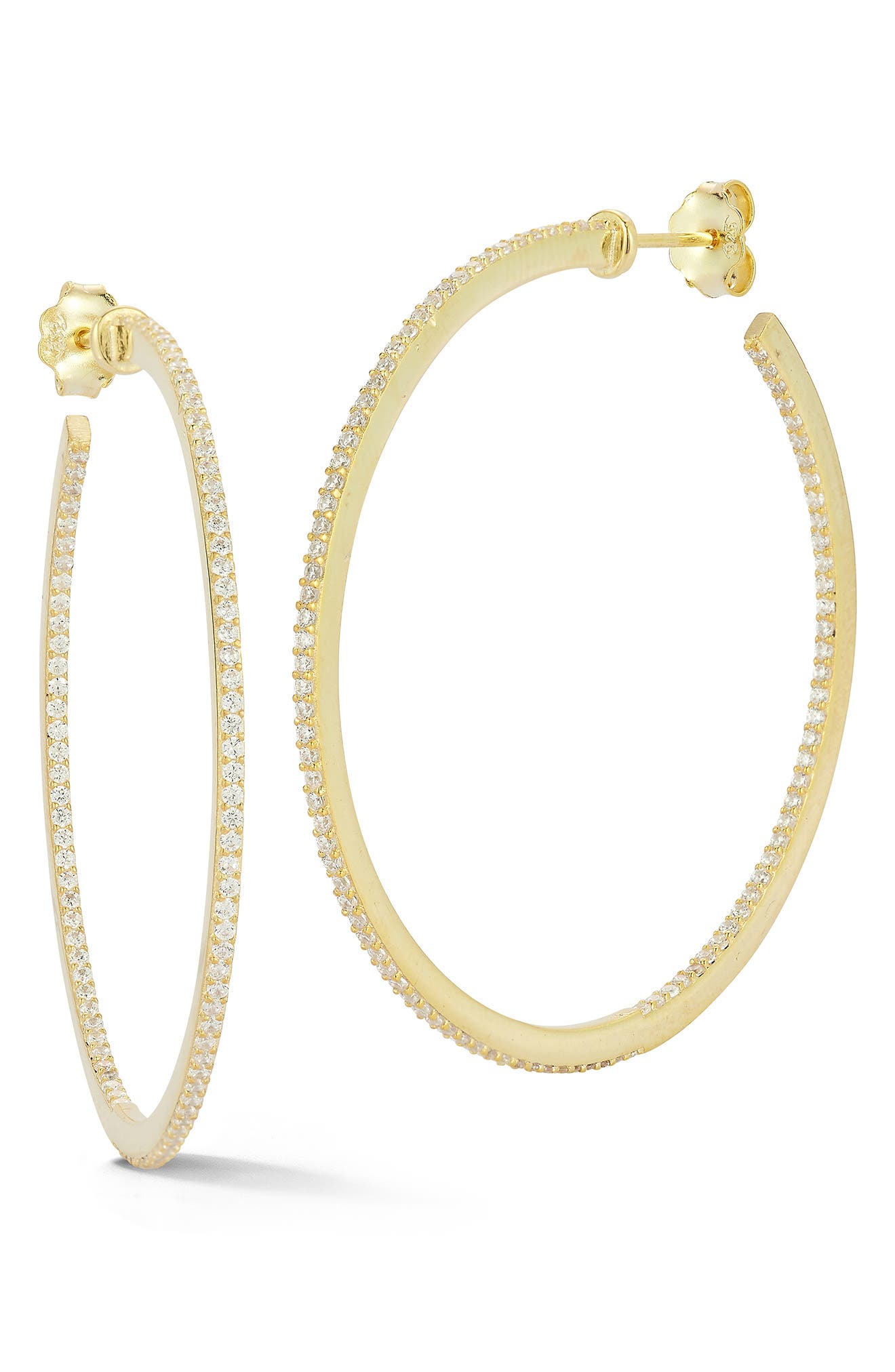 Sphera Milano Cubic Zirconia Hoop Earrings In Gold