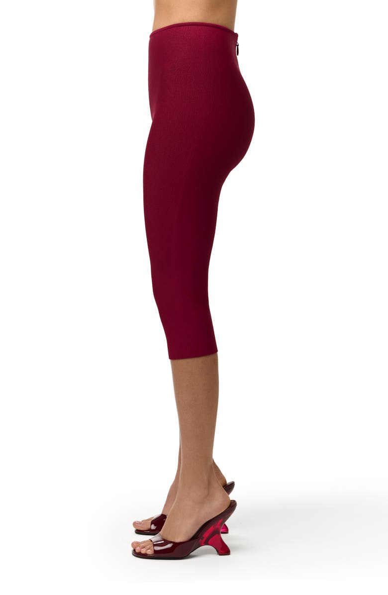 Naked Wardrobe Knit Capri Leggings, Alternate, color, Sangria