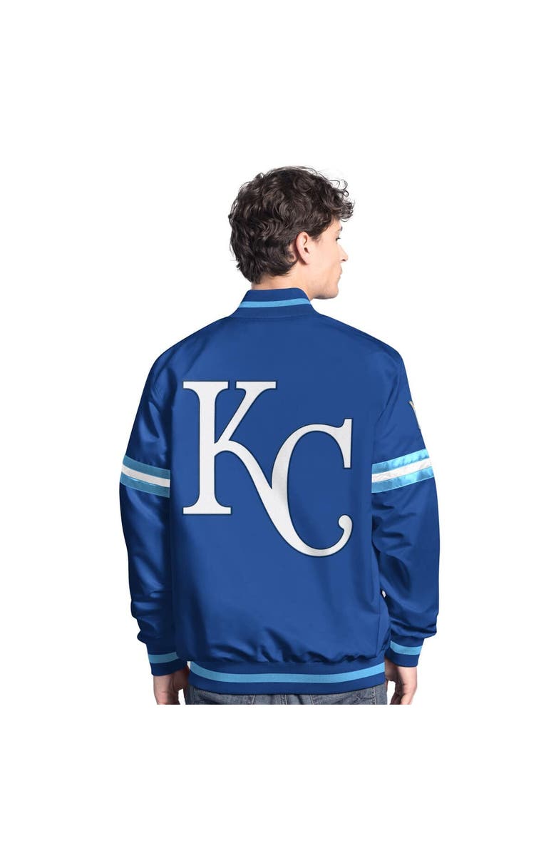 STARTER Men's Starter  Royal Kansas City Royals Scout Full-Snap Varsity Jacket, Alternate, color, Royal