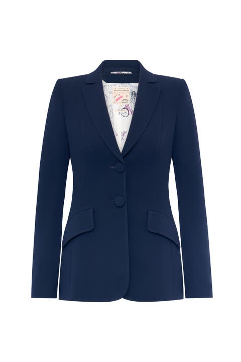 Classic Blazer With Sharp Shoulders