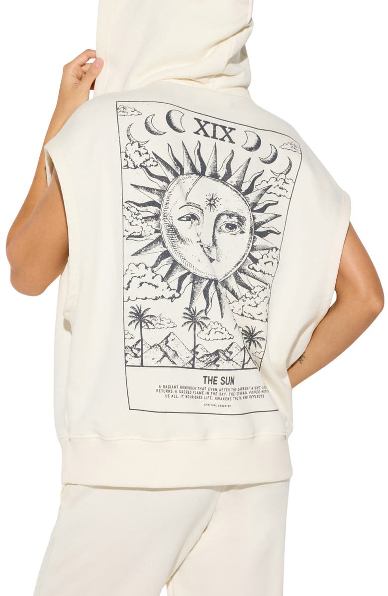 Spiritual Gangster Power of Sun Full Zip Hoodie, Alternate, color, Vintage White