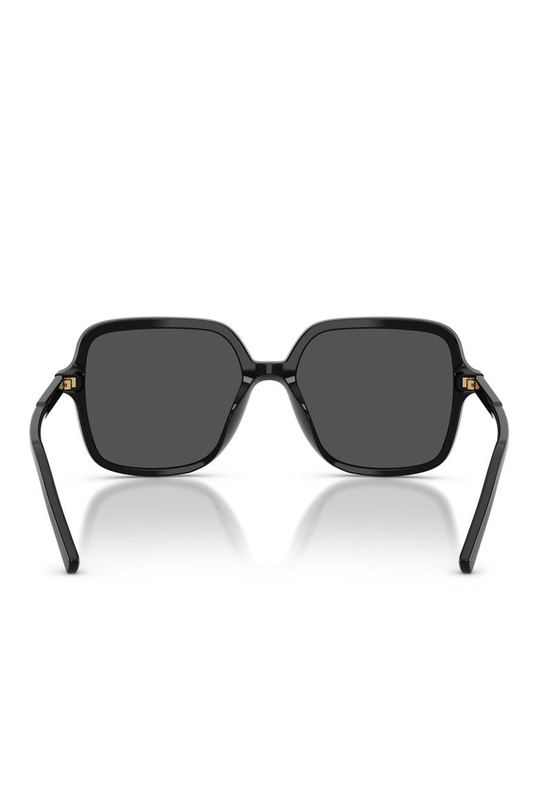 55mm Square Sunglasses, Alternate, color, BLACK / DARK GREY