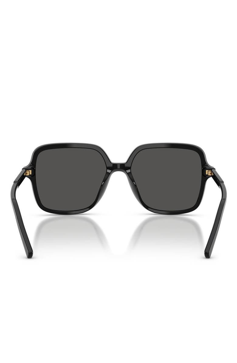Dolce&Gabbana 55mm Square Sunglasses, Alternate, color, Black / Dark Grey