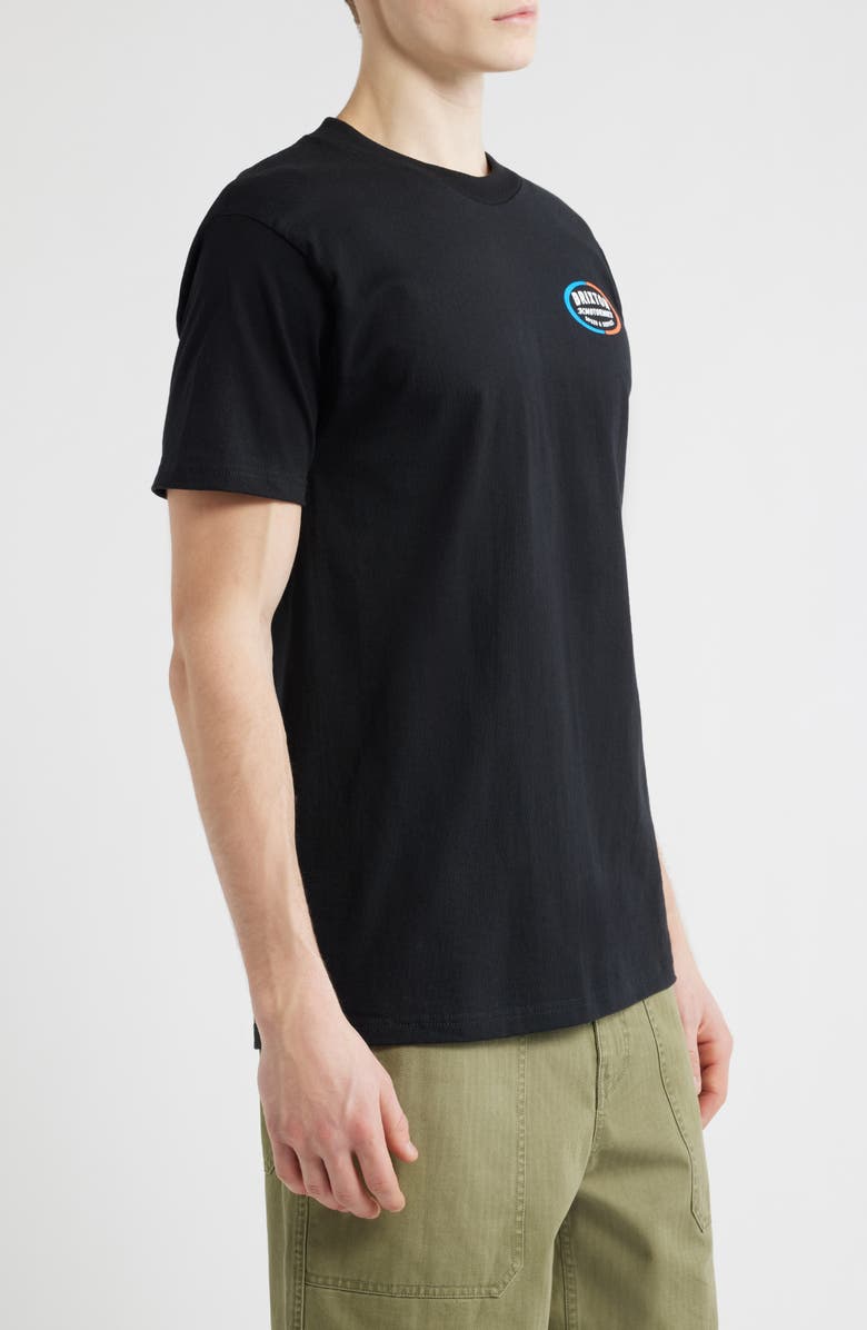 Brixton Rhett Cotton Graphic T-Shirt, Alternate, color, Black