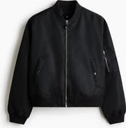 H&M Padded Nylon Bomber Jacket