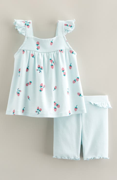 Ruffle Sleeve Top & Bike Shorts Set (Baby)