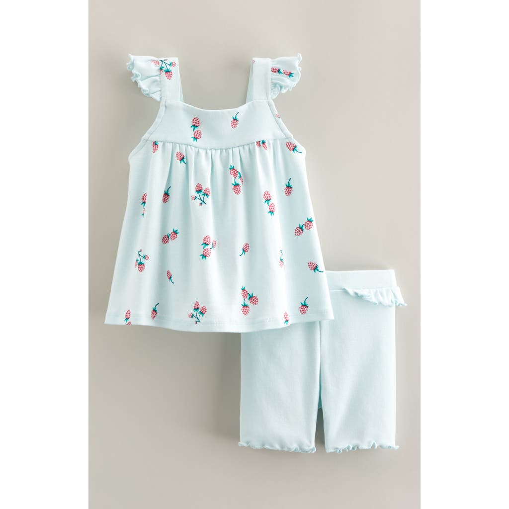 Tucker + Tate Ruffle Sleeve Top & Bike Shorts Set In Multi