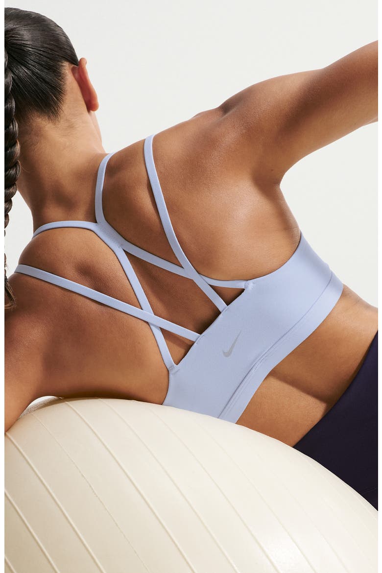 Zenvy Strappy Light-Support Padded Sports Bra, Alternate, color, HYDROGEN BLUE/ COOL GREY