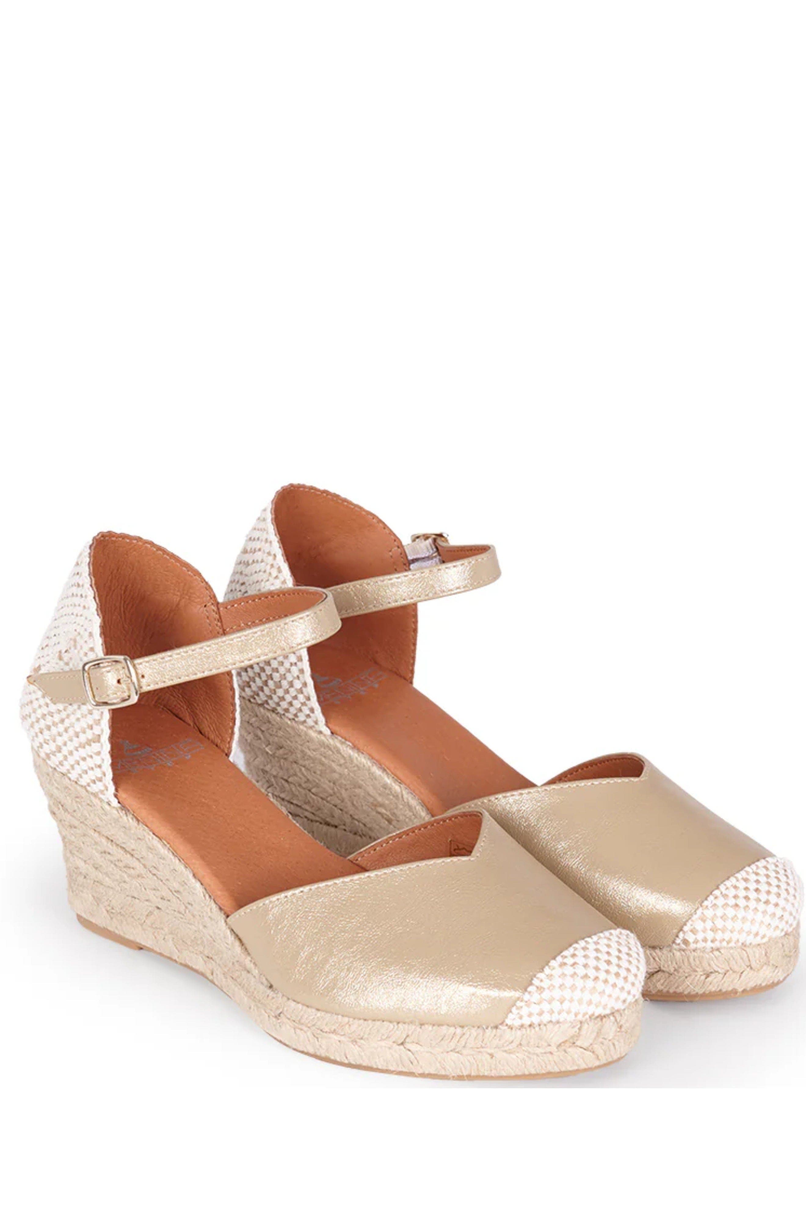 Menina Step Jimena Mid Strap Espadrille Sandal, Alternate, color, Gold