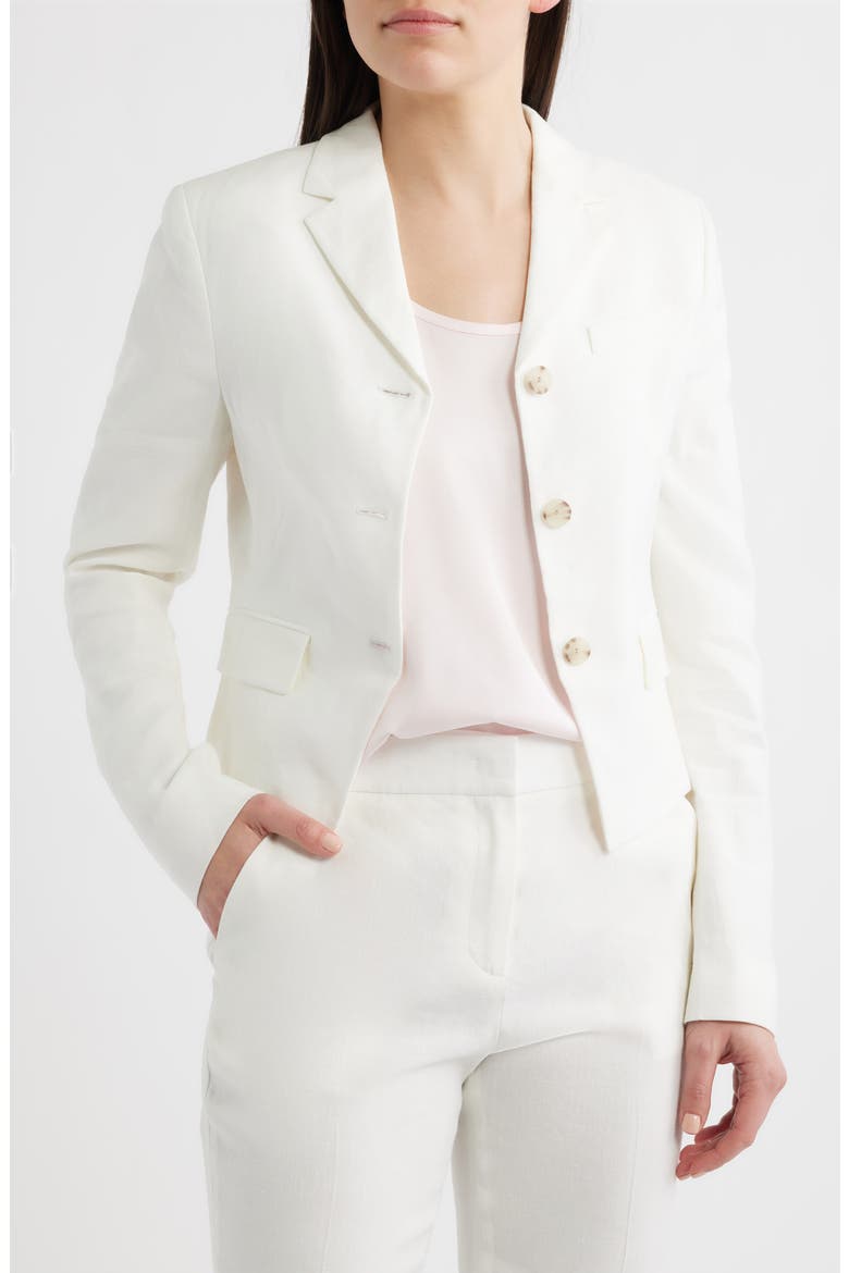 Jori Linen Blend Jacket, Main, color, BRIGHT WHITE