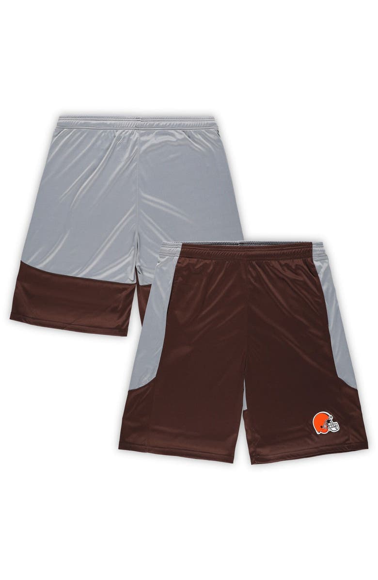 FANATICS Men's Fanatics Branded Brown Cleveland Browns Big & Tall Team Logo Shorts, Main, color, Brown