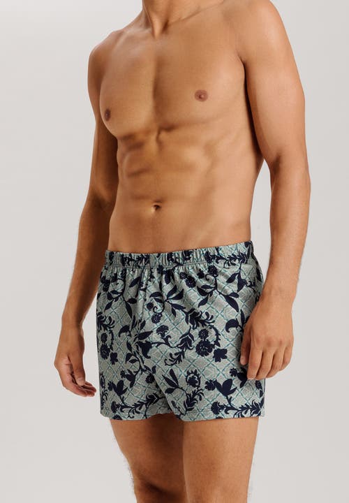 Hanro Cotton Sporty Cotton Boxer In Moonshine Tiles
