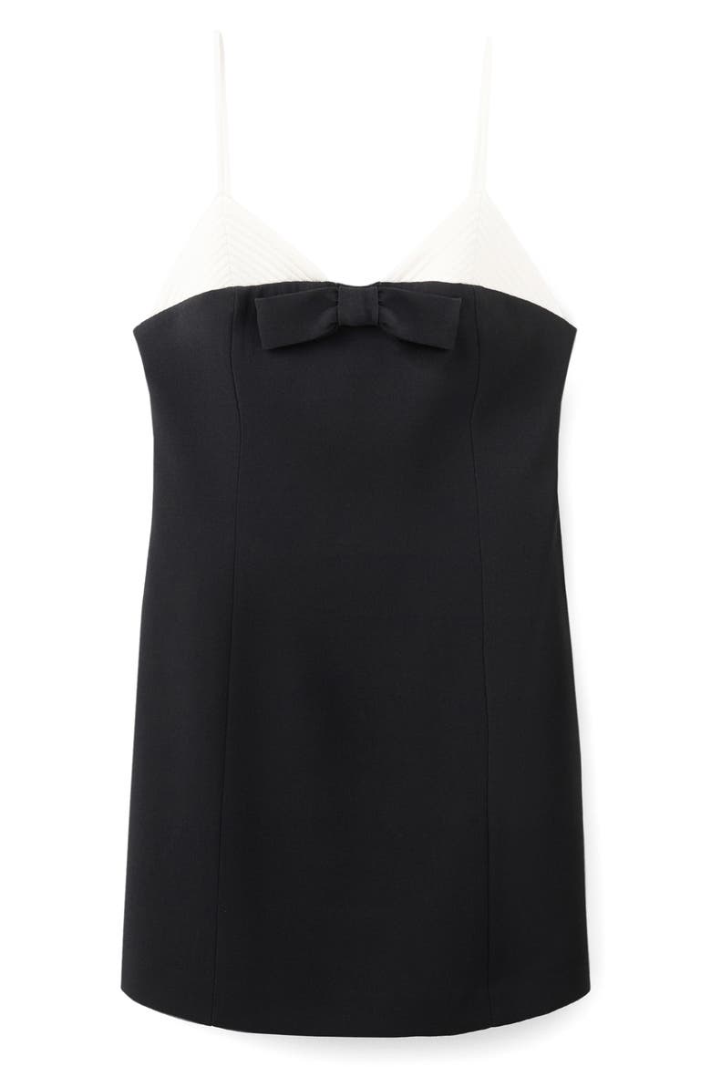 Bowy Minidress, Main, color, BLACK
