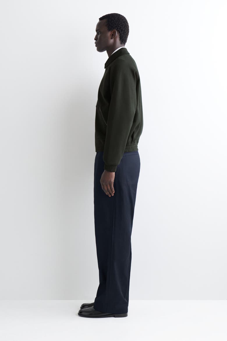 Cotton-Jersey Bomber Jacket, Alternate, color, DARK GREEN
