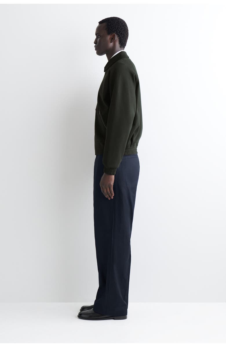 COS Cotton-Jersey Bomber Jacket, Alternate, color, Dark Green