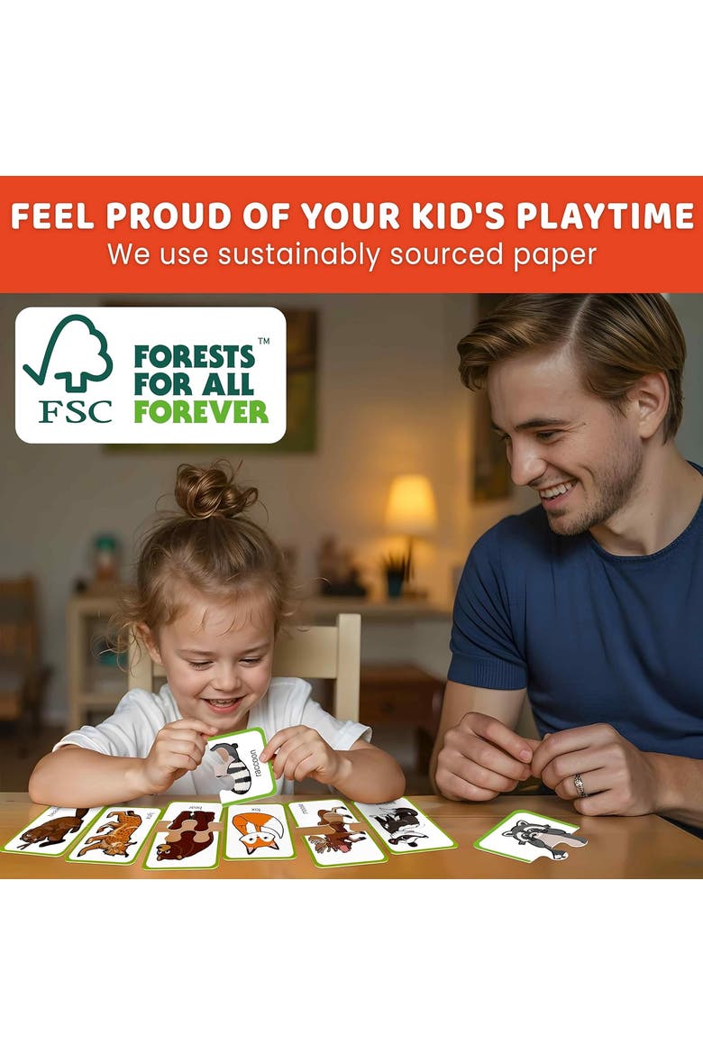 Memory Matching Puzzle Set for Toddlers, Alternate, color, Forest