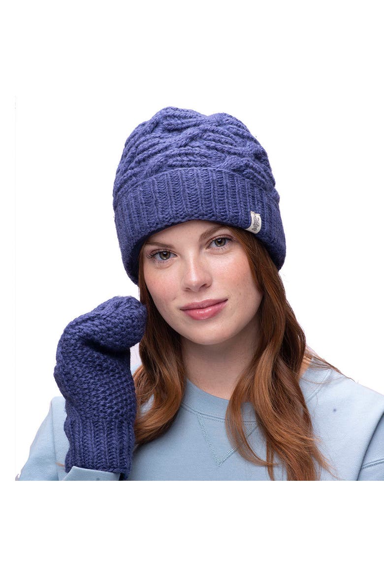 Side Cable Knit Beanie, Alternate, color, Black