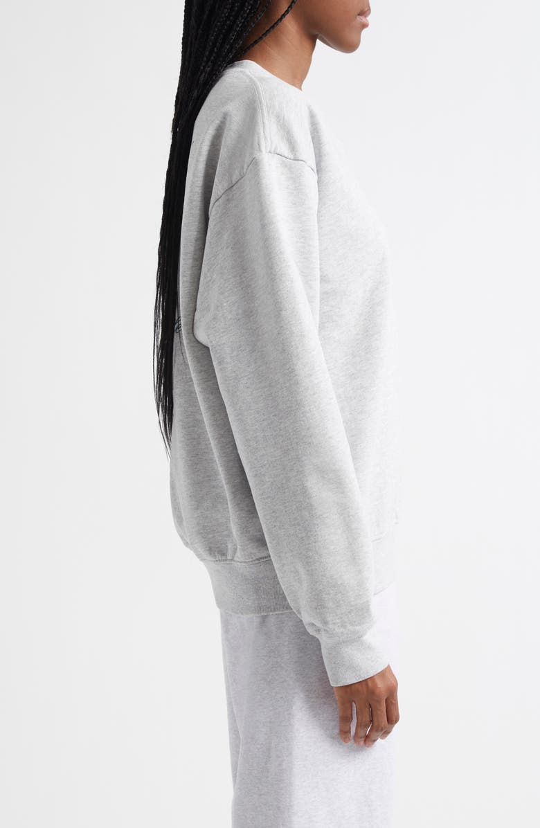 Sporty & Rich x The Carlyle Crest Logo Cotton Blend Crewneck Sweatshirt, Alternate, color, Heather Gray