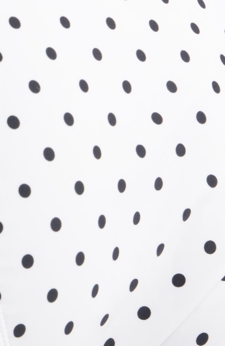 BP. Ruffle Side Tie Bikini Bottoms, Alternate, color, White- Black Dots A Lot