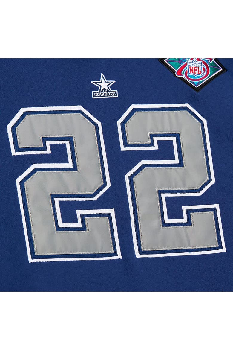 Men's Mitchell & Ness Emmitt Smith Navy Dallas Cowboys Retired Player Name & Number Pullover Hoodie, Alternate, color, Navy