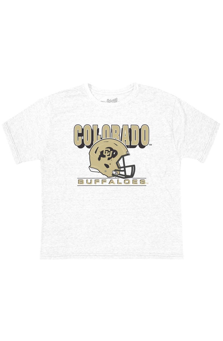 Retro Brand Preschool Original Retro Brand Ash Colorado Buffaloes Helmet Tri-Blend T-Shirt, Alternate, color, Ash