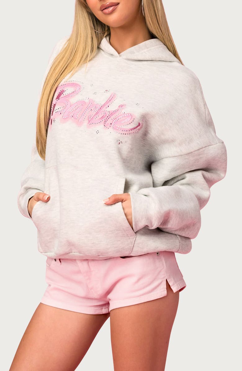 EDIKTED x Barbie<sup>®</sup> Embellished Hoodie, Alternate, color, 