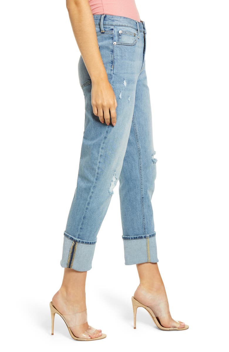 Rachel Parcell High Waist Girlfriend Jeans, Alternate, color,
