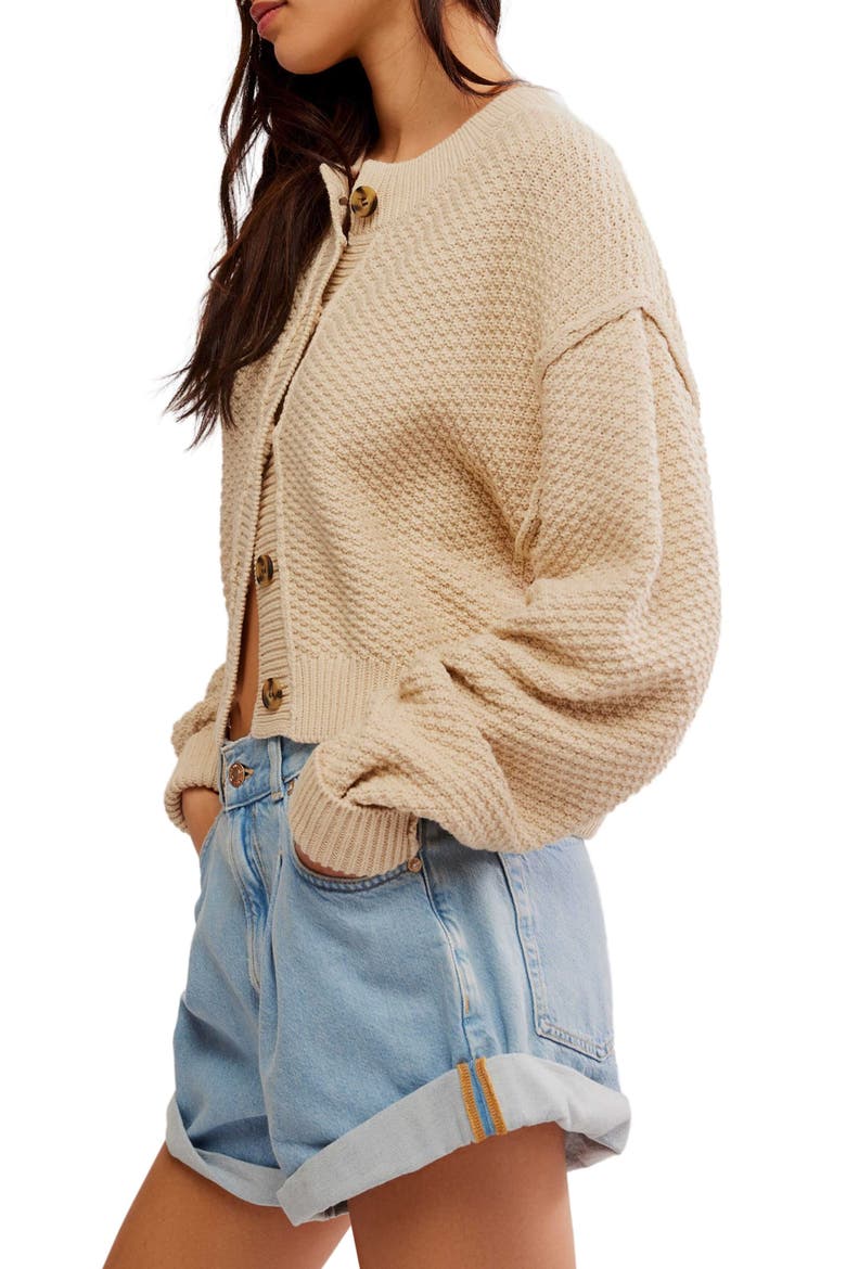 Lila Crop Cardigan, Alternate, color, BIRCH