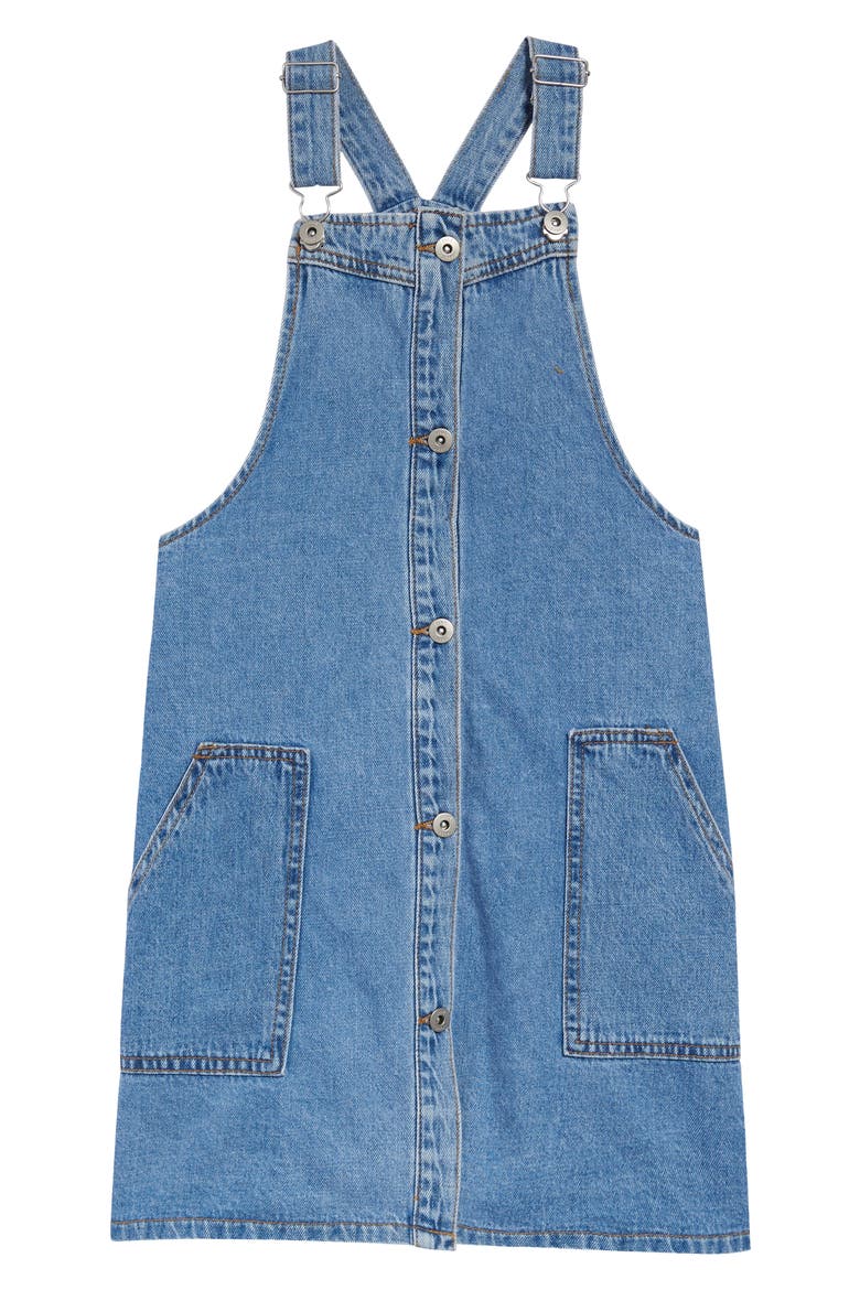 Kids' Denim Overall Jumper, Main, color, MID WASH