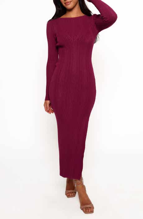 Petal & Pup Mattie Long Sleeve Rib Maxi Dress