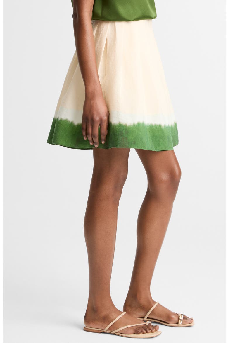 Dip Dye Pleated Skirt, Alternate, color, PORCELAIN/ HERBA