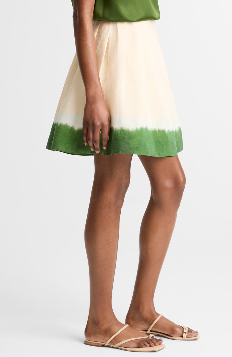 Vince Dip Dye Pleated Skirt, Alternate, color, Porcelain/ Herba