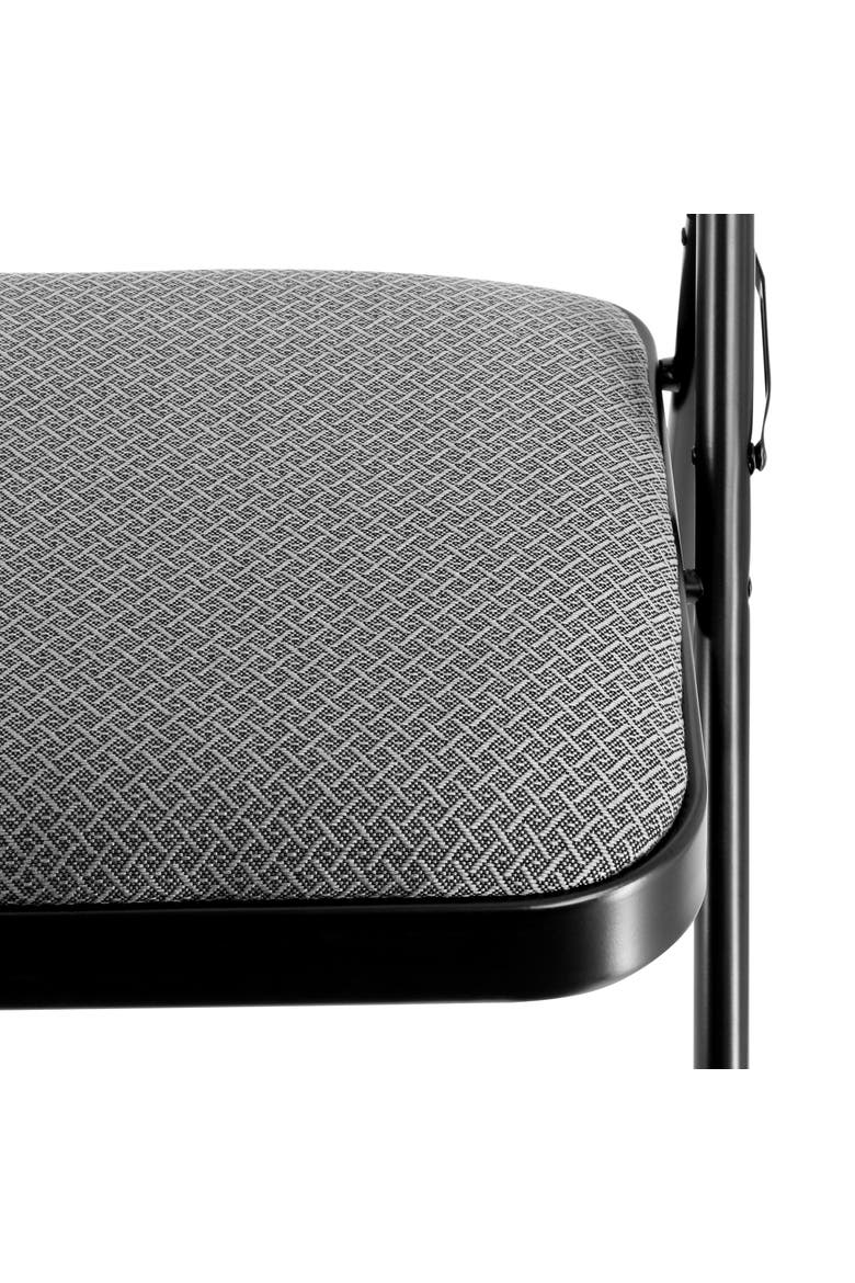4 Piece Metal Folding Chair with Padded Seats, Alternate, color, Grey