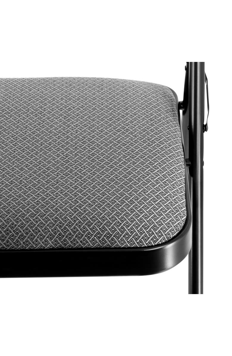 Elama 4 Piece Metal Folding Chair with Padded Seats, Alternate, color, Grey