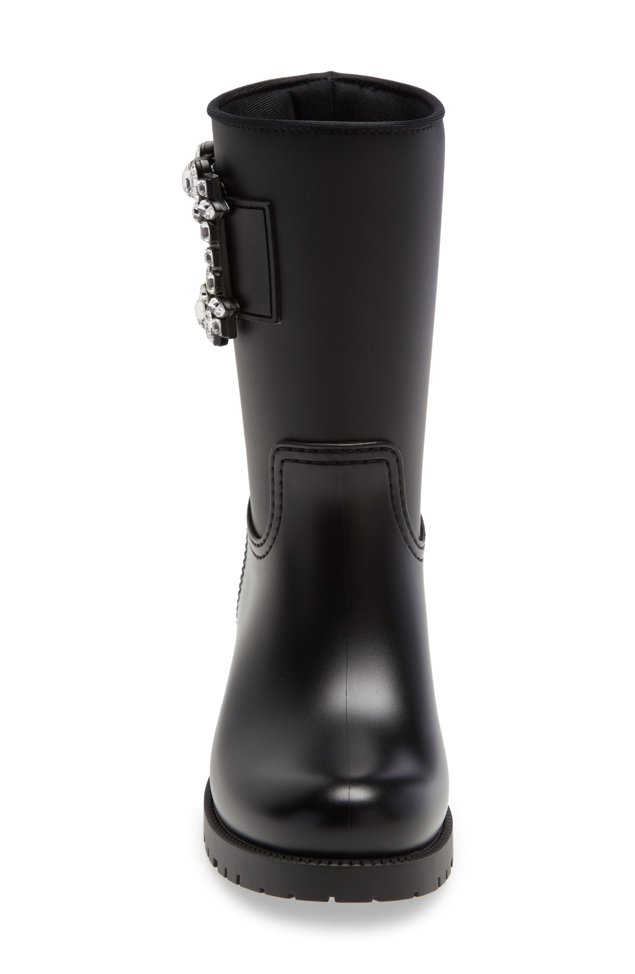 Roger Vivier Tempête Viv Crystal Buckle Waterproof Rain Boot, Alternate, color, 