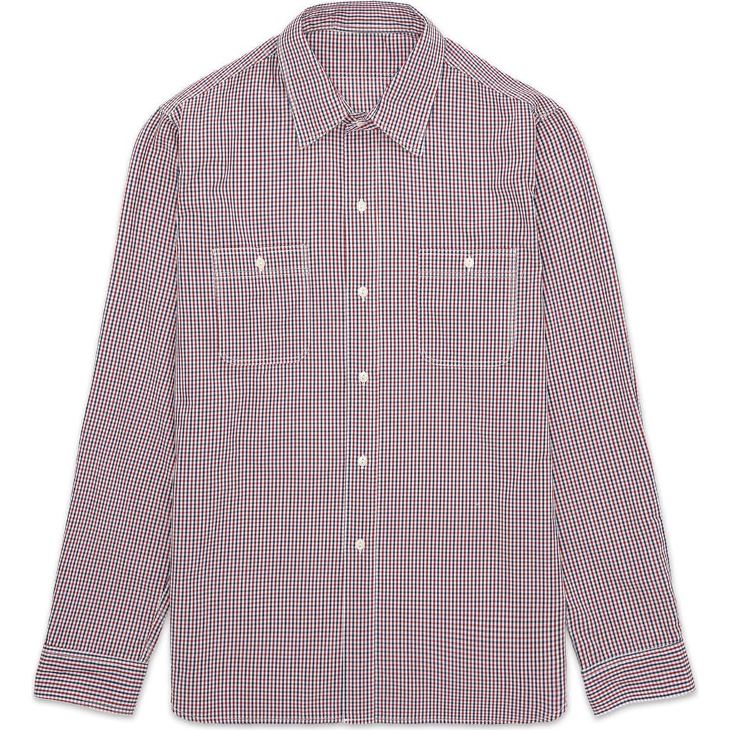 Fortela Work Cotton Check Shirt In Pink