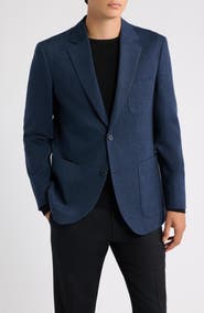 Nordstrom Henrik Shadow Plaid Knit Sport Coat