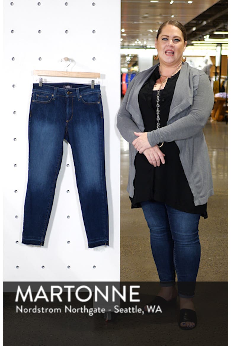 Ami High Waist Release Hem Stretch Ankle Skinny Jeans video