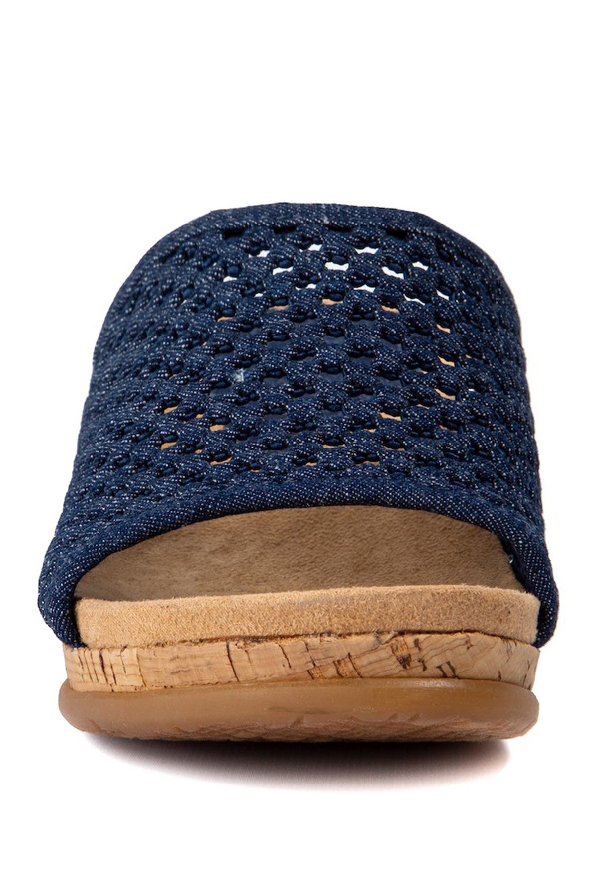 BARETRAPS Flossy Woven Wedge Sandal, Alternate, color, Dark Denim