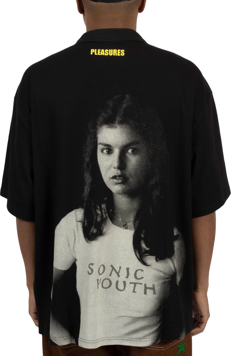 PLEASURES Funky Donkey Boxy Cotton Polo, Alternate, color, 